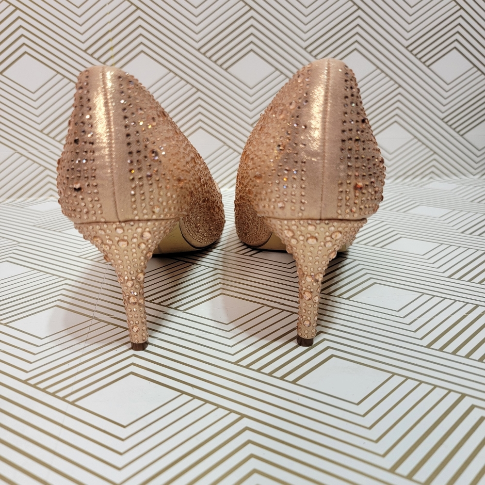 Lauren Lorraine Sparkling Rose Gold Heels - Picture 4 of 9